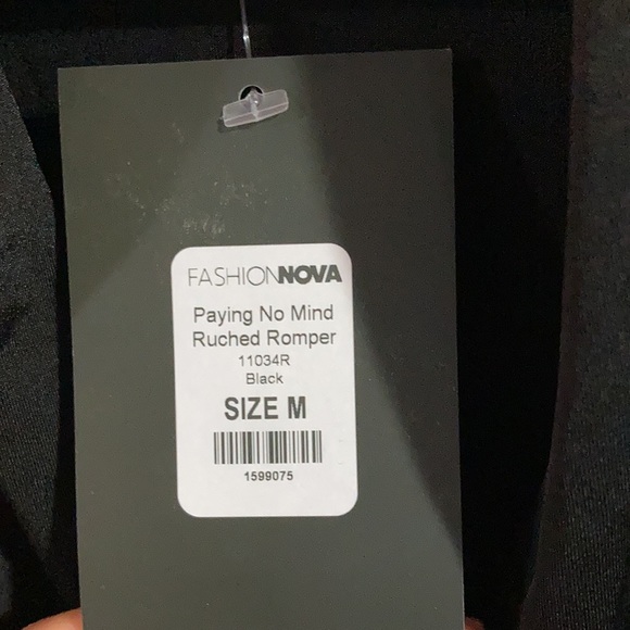 Fashion Nova Paying no Mind Ruched Romper - Picture 3 of 3